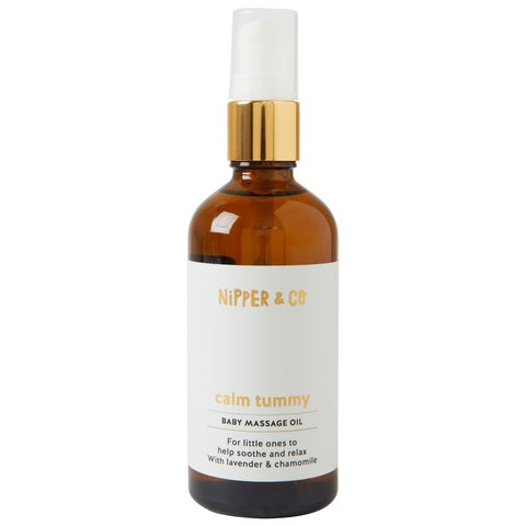 100ml, Baby Tummy & Sleep, Massage Oil for Delicate Babies Tummies to relax, with lavender and chamomile soothing oils, let the trapped wind out and relieve digestion colic