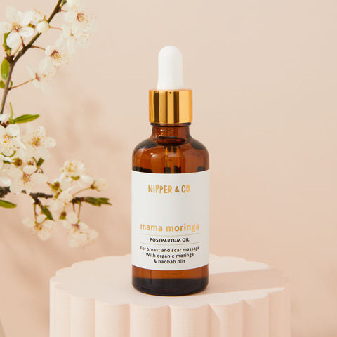 Postpartum Oil for Scar and Breast Massage, with Precious Moringa & Baobab
