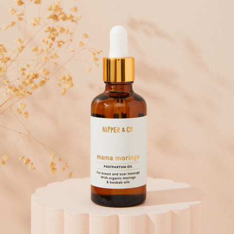 Postpartum Oil for Scar and Breast Massage, with Precious Moringa & Baobab