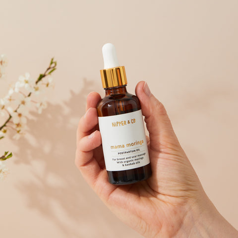 Postpartum Oil for Scar and Breast Massage, with Precious Moringa & Baobab